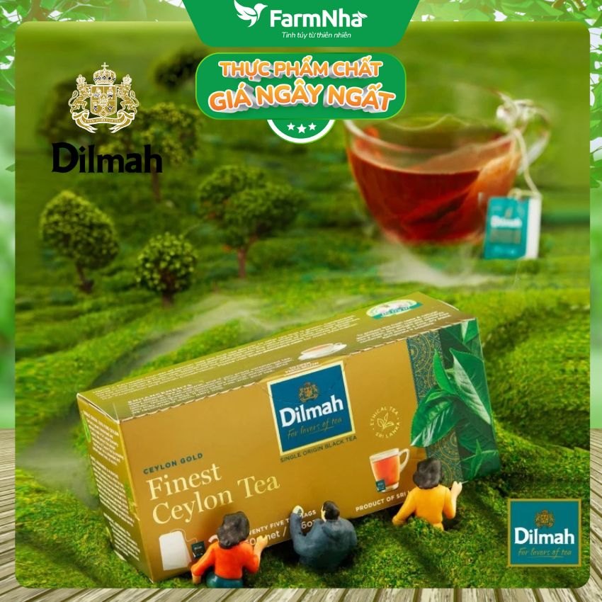 (Combo 3) Trà Dilmah Ceylon Gold Finest Ceylon Tea 50g (25 Túi x 2g) - Hương Vị Trà Đen Cao Cấp