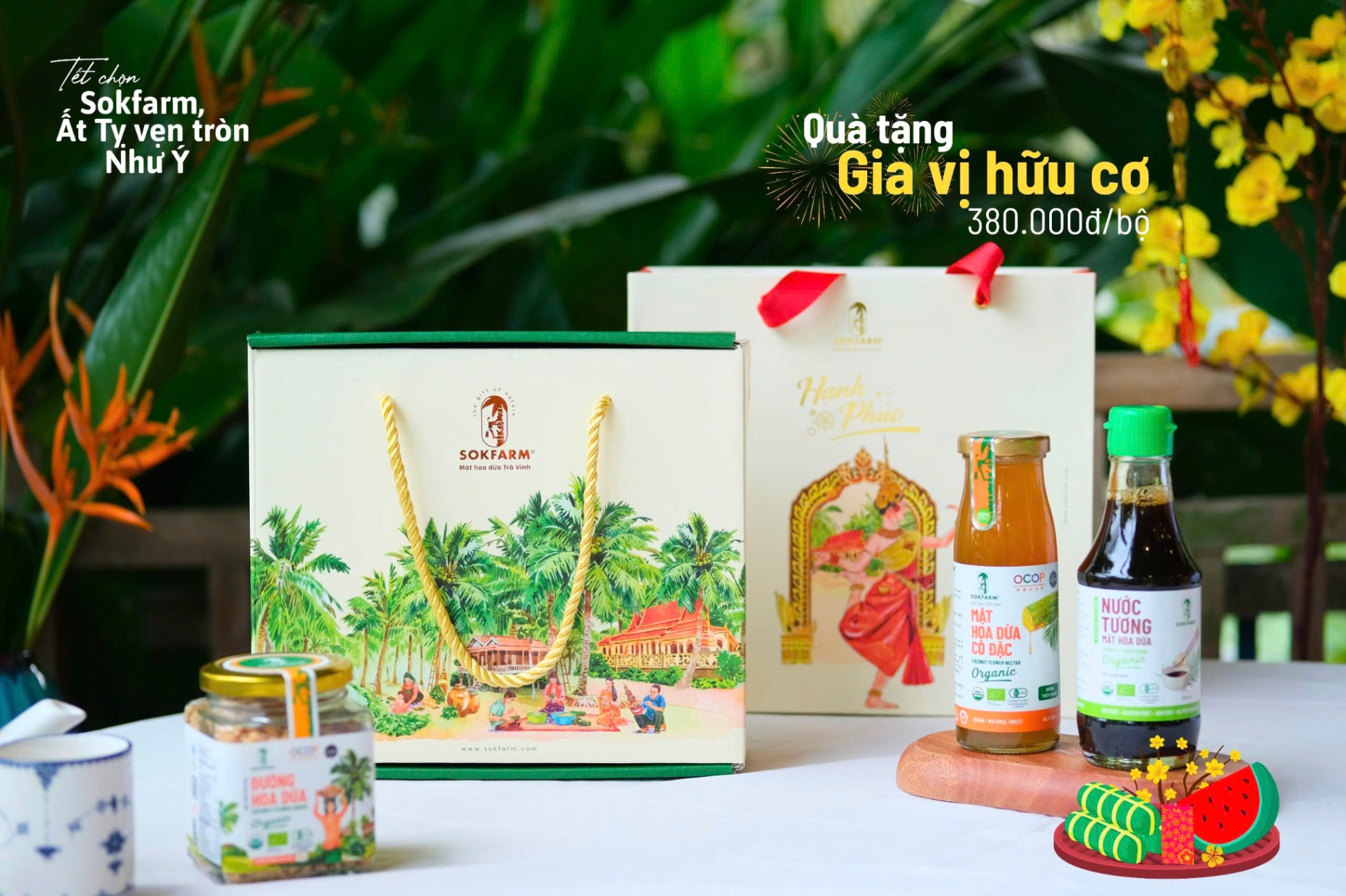 Hộp Quà Gia Vị Hữu Cơ Sokfarm, Quà Tặng Người Thân Thương - Trao Ân Tình Kết Tâm Giao