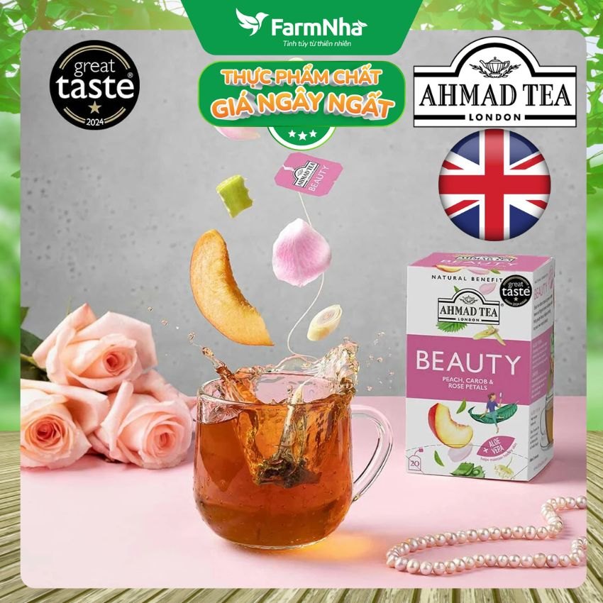 Trà Ahmad Beauty Tea 30g 20 túi x1.5g Túi Thiếc | Trà Thảo Mộc Đẹp Da, Không Caffeine