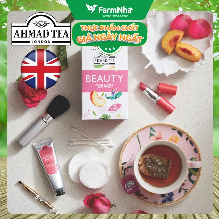 (Combo 3) Trà Ahmad Beauty Tea 30g 20 túi x1.5g Túi Thiếc | Trà Thảo Mộc Đẹp Da, Không Caffeine