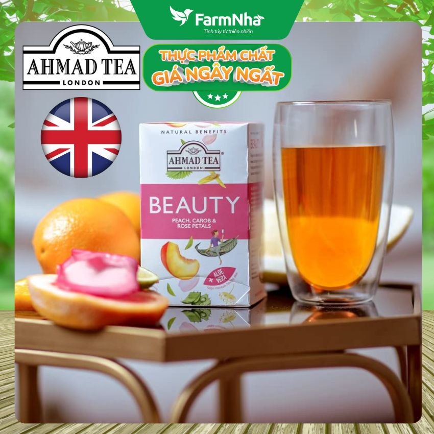 (Combo 2) Trà Ahmad Beauty Tea 30g 20 túi x1.5g Túi Thiếc | Trà Thảo Mộc Đẹp Da, Không Caffeine