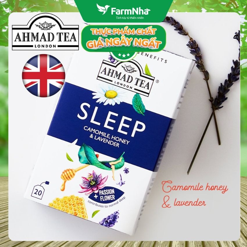 (Combo 2) Trà AHMAD Sleep 30g 20túix1.5g Túi Thiếc | Hỗ Trợ Giấc Ngủ Ngon, Không Caffeine