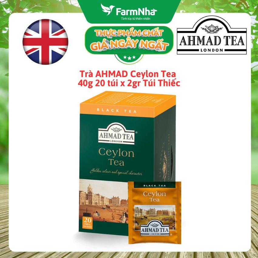 Trà Ahmad Ceylon 40g 20túix2g Túi Thiếc – Hương Vị Trà Đậm Đà Từ Đảo Quốc Sri Lanka