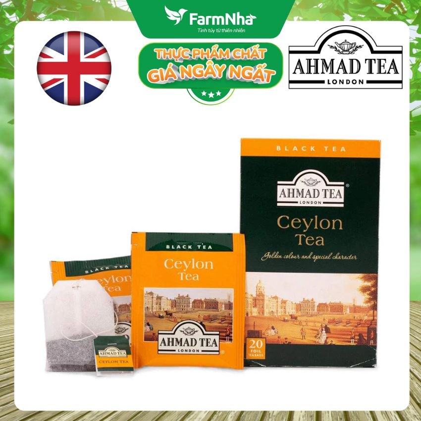 (Combo 3) Trà Ahmad Ceylon Tea 40g 20túix2g Túi Thiếc – Hương Vị Trà Đậm Đà Từ Đảo Quốc Sri Lanka