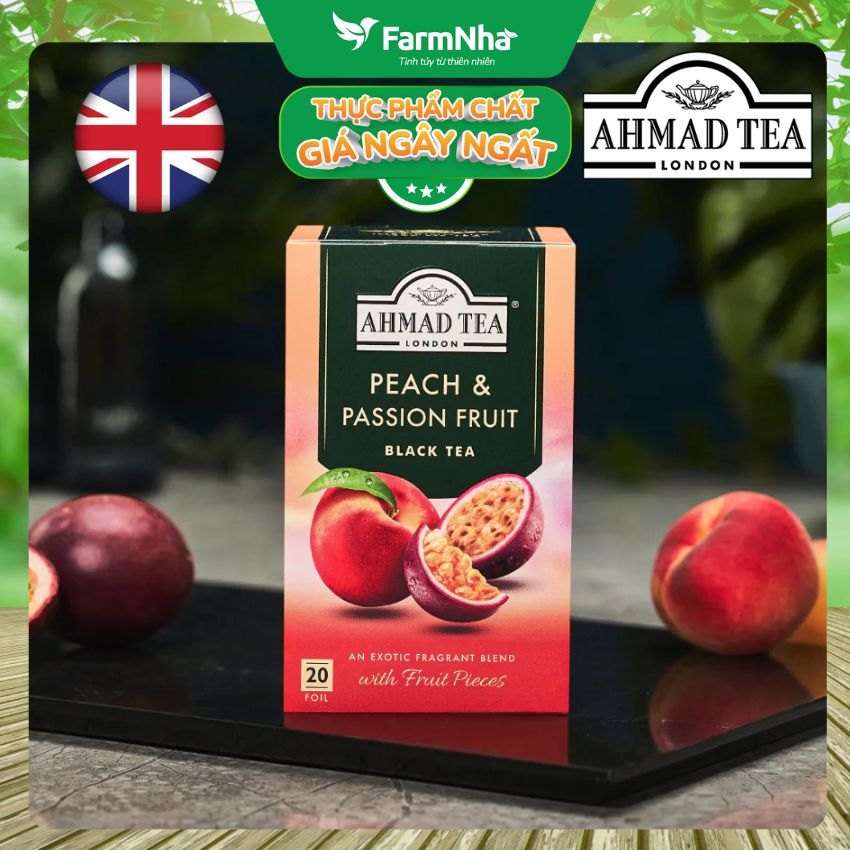 (Combo 3) Trà Ahmad Peach & Passion Fruit Tea – Hương Đào & Chanh Dây Thơm Ngon