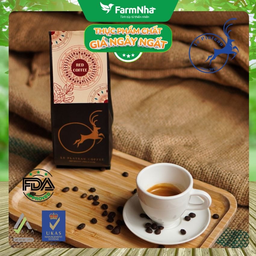 Cà Phê Robusta Du Viet Nam Le Plateau 250gr 100% Robusta Nguyên Hạt - Chuẩn FDA Hoa Kì