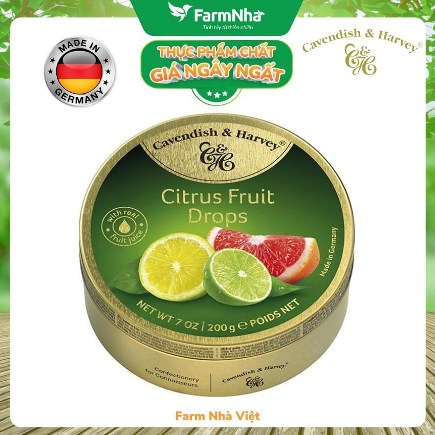Kẹo trái cây Cavendish & Harvey Vị Citrus 200g - Sản phẩm nhập khẩu từ Đức