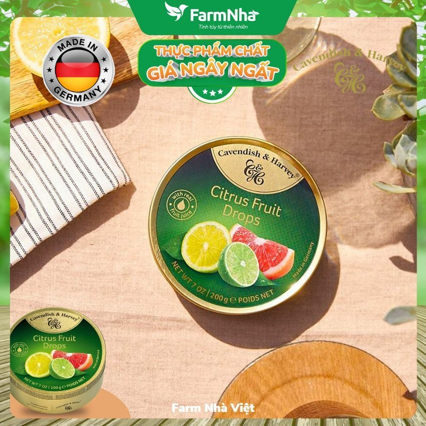 Kẹo trái cây Cavendish & Harvey Vị Citrus 200g - Sản phẩm nhập khẩu từ Đức