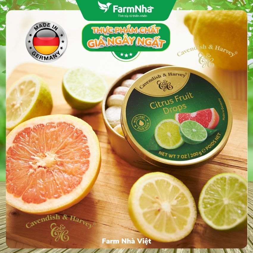 Kẹo trái cây Cavendish & Harvey Vị Citrus 200g - Sản phẩm nhập khẩu từ Đức