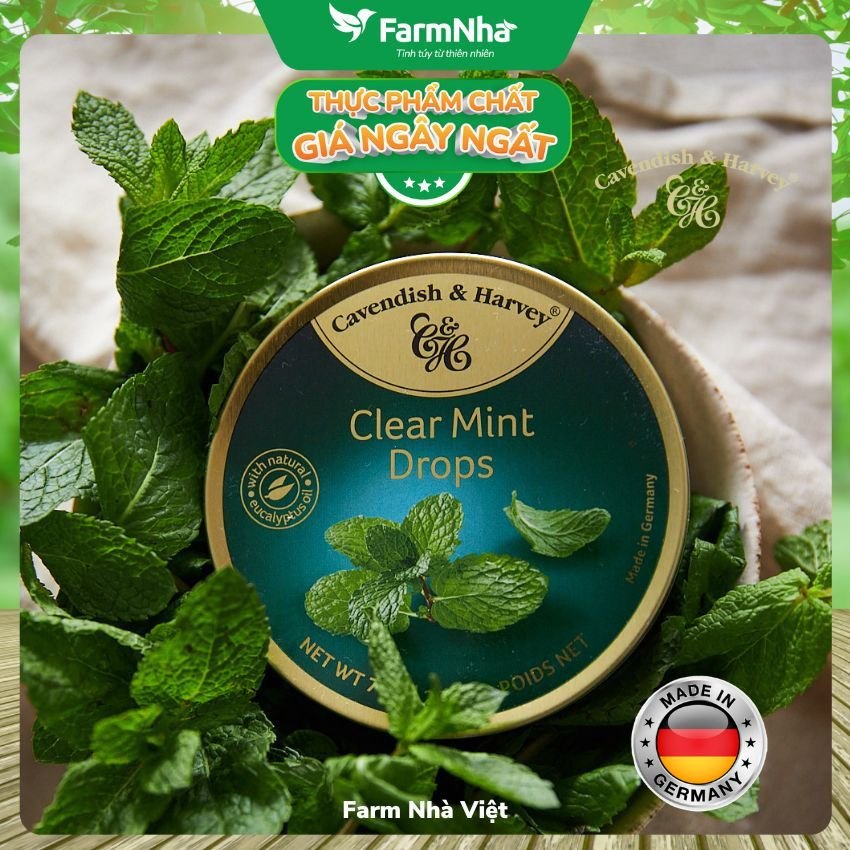 Kẹo Cavendish & Harvey vị CLEAR MINT 200gr - Hương vị Bạc Hà thanh mát tuyệt vời từ Đức