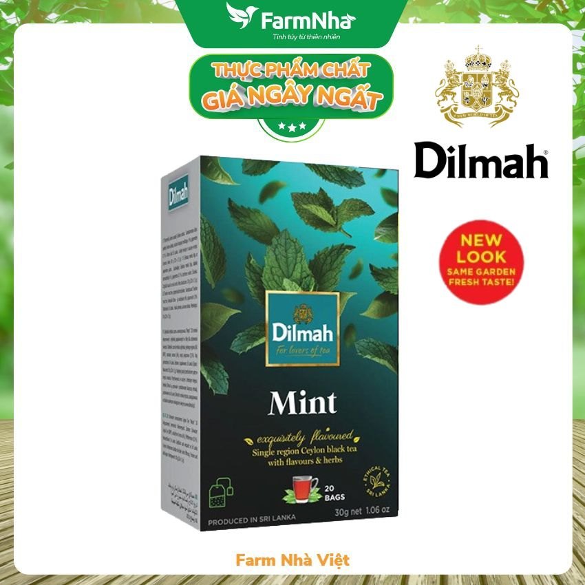 Trà Dilmah Mint vị Bạc Hà túi lọc 30g 20 túi x 1.5g - Tinh hoa trà Sri Lanka