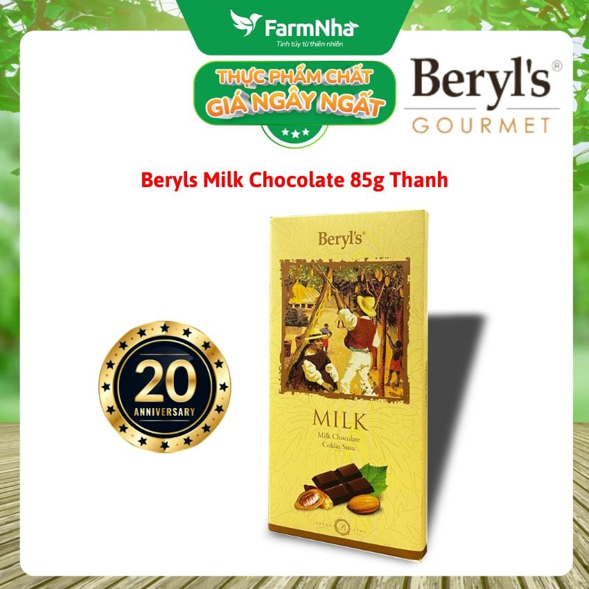 Sô cô la Beryls Milk Chocolate 85g: Hương Vị Sữa Đậm Đà Trong Từng Thanh Sô Cô La