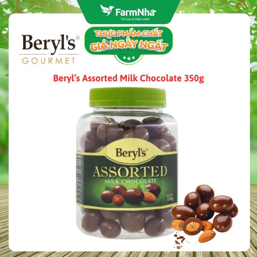 Sô cô la hỗn hợp Assorted Beryl's 350g - Hương Vị độc đáo với hạnh nhân, nho khô và các loại hạt