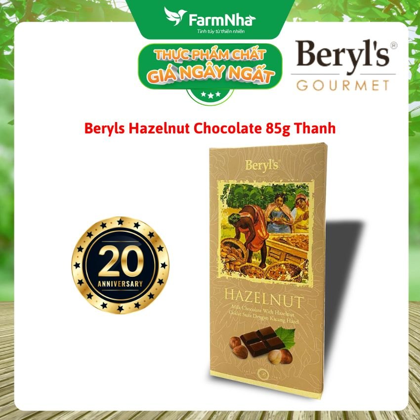 Sô cô la Beryls Hazelnut Chocolate 85g: Sự Kết Hợp Hoàn Hảo Giữa Sô Cô La và Hạt Dẻ Cười
