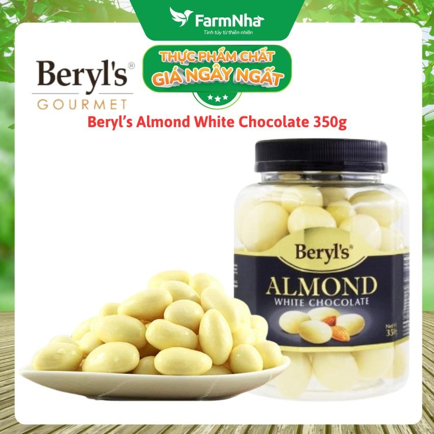Sô cô la Beryl's 350g Almond White Chocolate - Hương vị tuyệt vời giữa Sô cô la trắng và hạnh nhân thơm giòn