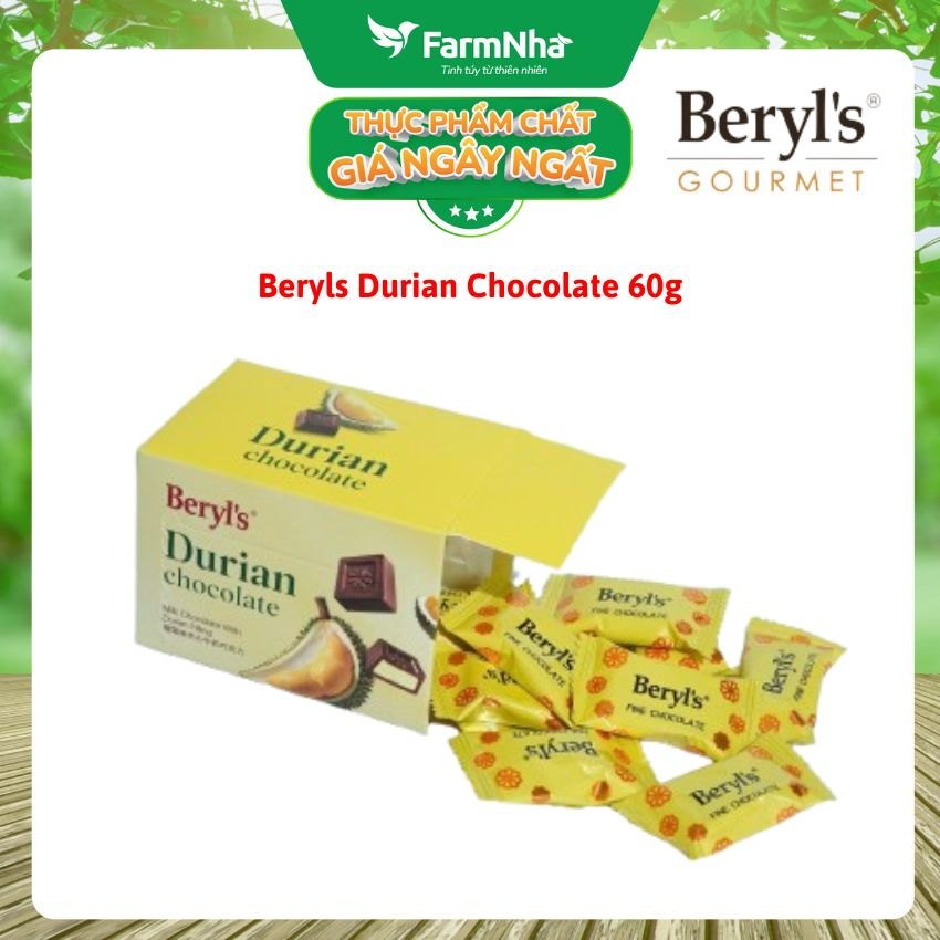 (Combo 2) Socola Beryls Durian 60g - Vị Sầu Riêng Thơm Ngon Khó Cưỡng