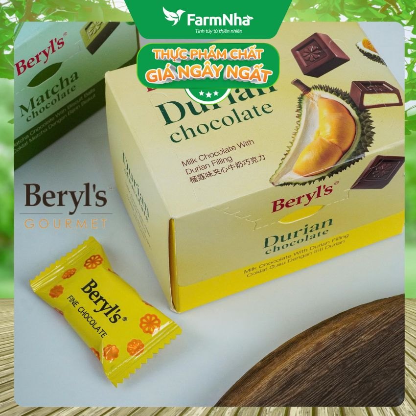 (Combo 2) Socola Beryls Durian 60g - Vị Sầu Riêng Thơm Ngon Khó Cưỡng