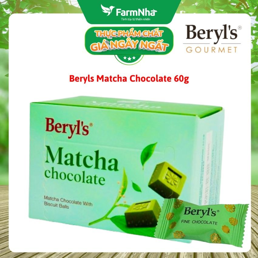 Socola Beryls Matcha 60g - Vị Trà Xanh Nhật Bản, Ngon Chuẩn Gu Tín Đồ Matcha