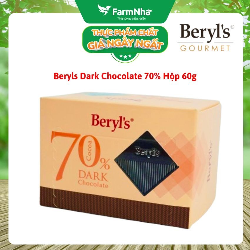 Sô cô la Beryls 60g Dark 70% Cacao