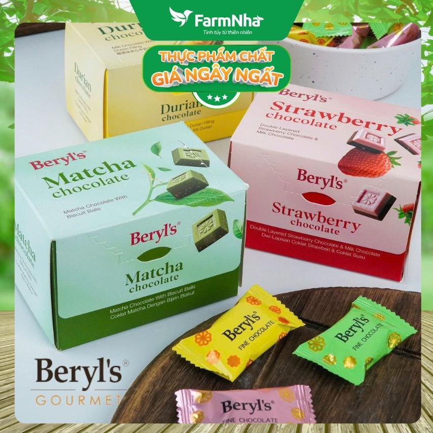 (Combo 3) Socola Beryls Matcha 60g - Vị Trà Xanh Nhật Bản, Ngon Chuẩn Gu Tín Đồ Matcha