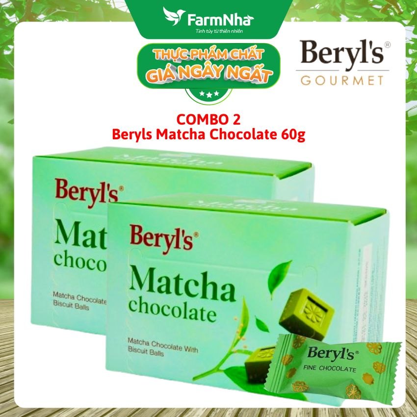 (Combo 2) Socola Beryls Matcha 60g - Vị Trà Xanh Nhật Bản, Ngon Chuẩn Gu Tín Đồ Matcha