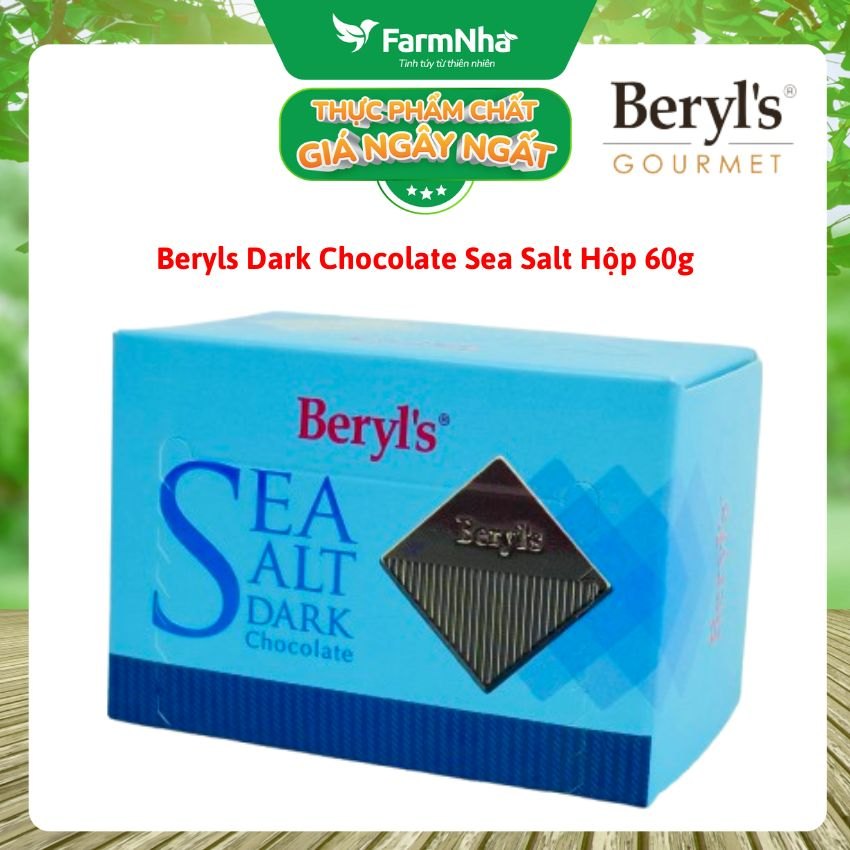 Socola Beryls 60g Dark Chocolate Sea Salt - Hương vị độc đáo hấp dẫn từ biển cả
