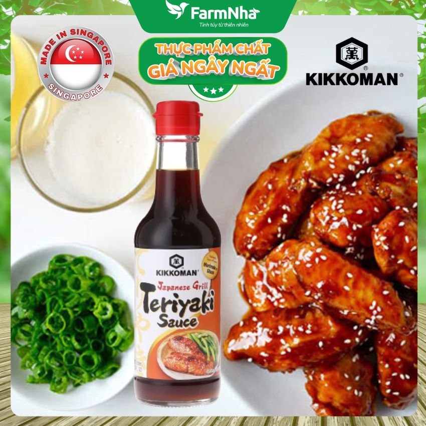 Sốt Teriyaki Sauce Japanese Grill Kikkoman 250ml – Sốt Ướp & Nướng Chuẩn Vị Grill Japan