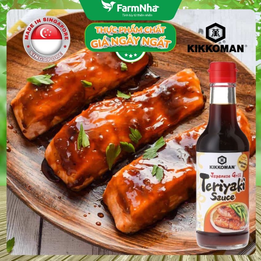 (Combo 2) Sốt Teriyaki Sauce Japanese Grill Kikkoman 250ml – Sốt Ướp & Nướng Chuẩn Vị Grill Japan