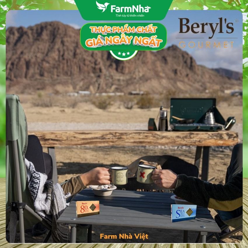 (Combo 3) Sô cô la Beryls 60g Dark 70% Cacao - Thưởng thức hương vị cực đỉnh từ sô cô la đậm đà