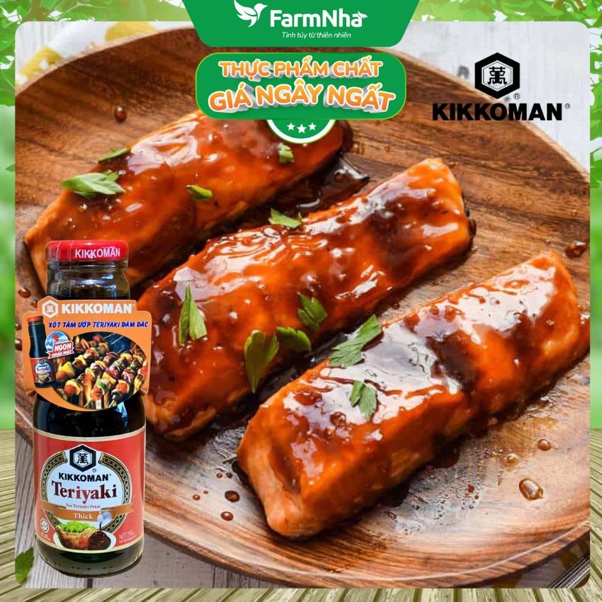 (Combo 3) Sốt Kikkoman Teriyaki Thick 290g – Sốt Ướp Đậm Đặc & Nướng Chuẩn Nhật, Sánh Đậm Siêu Ngon