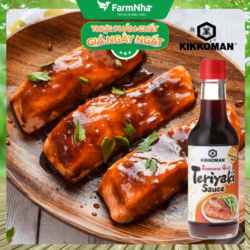 Sốt Teriyaki Sauce Japanese Grill Kikkoman 250ml – Sốt Ướp & Nướng Chuẩn Vị Grill Japan