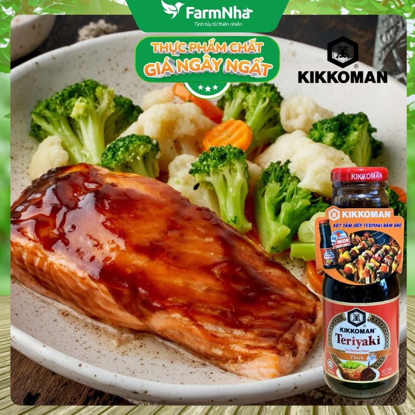 (Combo 3) Sốt Kikkoman Teriyaki Thick 290g – Sốt Ướp Đậm Đặc & Nướng Chuẩn Nhật, Sánh Đậm Siêu Ngon