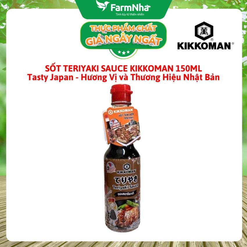 Sốt Tẩm Ướp Teriyaki Kikkoman Sauce 150ml – Nước Sốt Thơm Ngon Chuẩn Vị Nhật