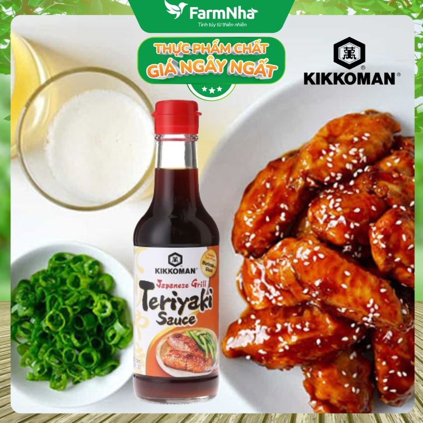 Sốt Teriyaki Sauce Japanese Grill Kikkoman 250ml – Sốt Ướp & Nướng Chuẩn Vị Grill Japan