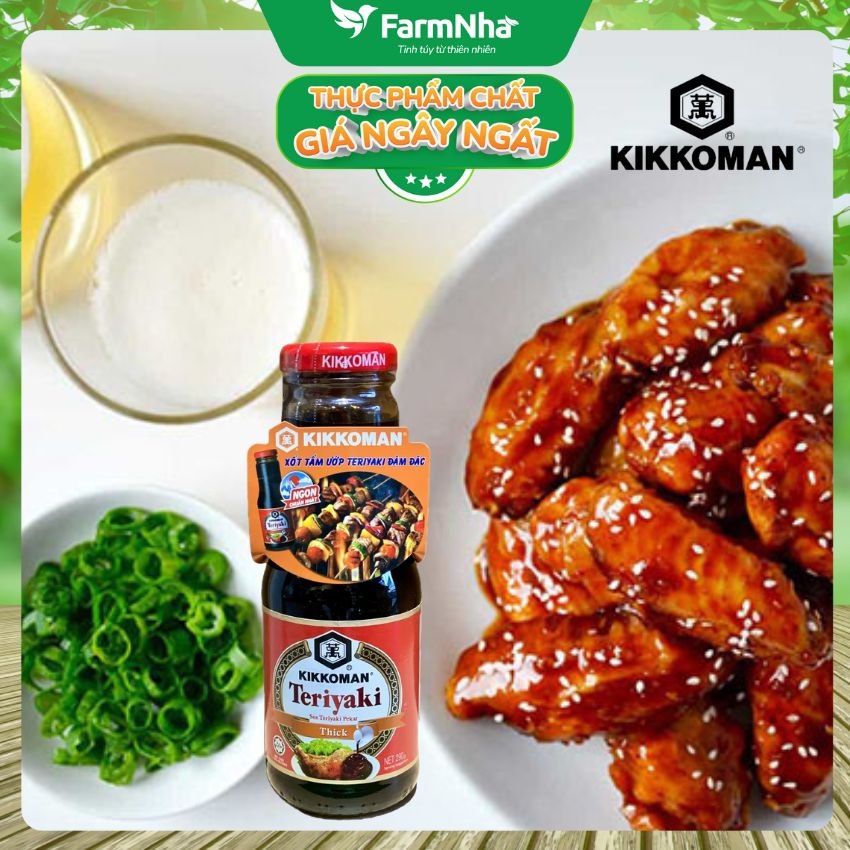 Sốt Kikkoman Teriyaki Thick 290g – Sốt Ướp Đậm Đặc & Nướng Chuẩn Nhật, Sánh Đậm Siêu Ngon