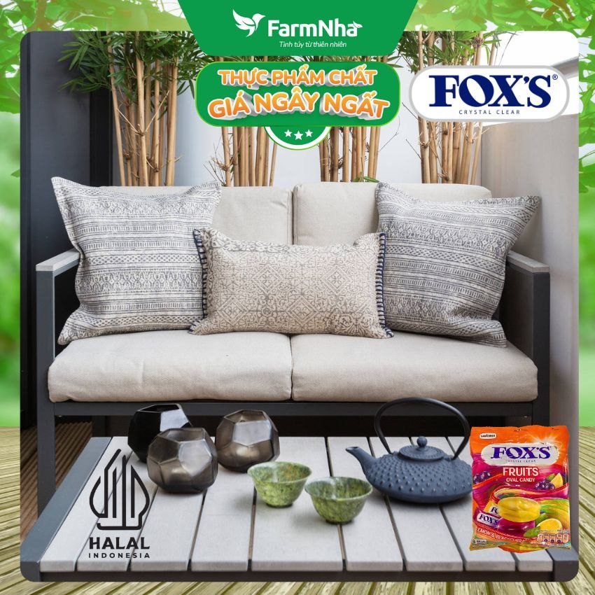 Kẹo FOX’S Fruits Oval Candy 125g LEMON & BLACKCURANT - Chua Ngọt Hài Hòa Khó Cưỡng