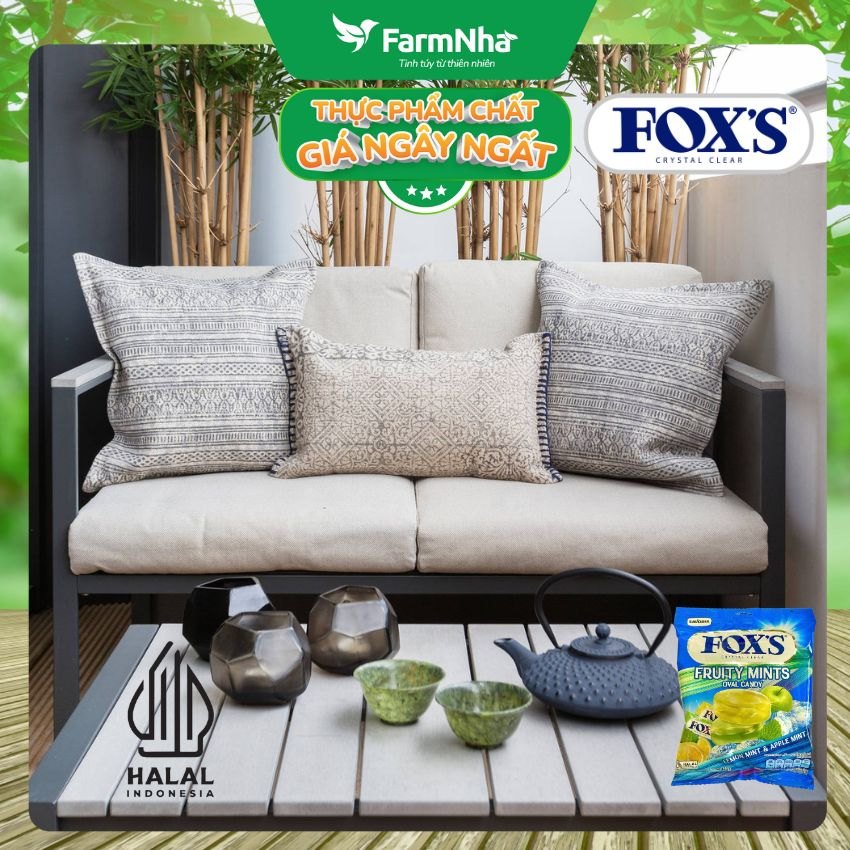 (Combo 3) Kẹo FOX’S Fruity Mints Oval Candy 125gr LEMON MINT & APPLE MINT - Mát Lạnh & Ngọt Ngào