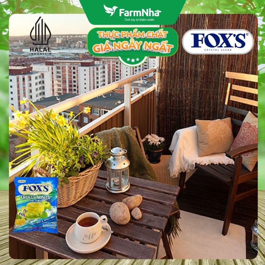 (Combo 3) Kẹo FOX’S Fruity Mints Oval Candy 125gr LEMON MINT & APPLE MINT - Mát Lạnh & Ngọt Ngào