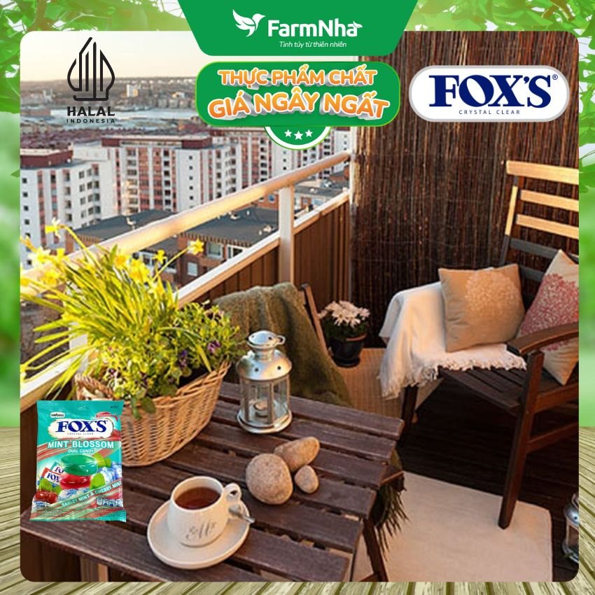 (Combo 2) Kẹo FOX'S Mint Blossom Oval Candy 125g BARLEY MINT & CHERRY MINT - Ngọt Ngào và Mát Lạnh