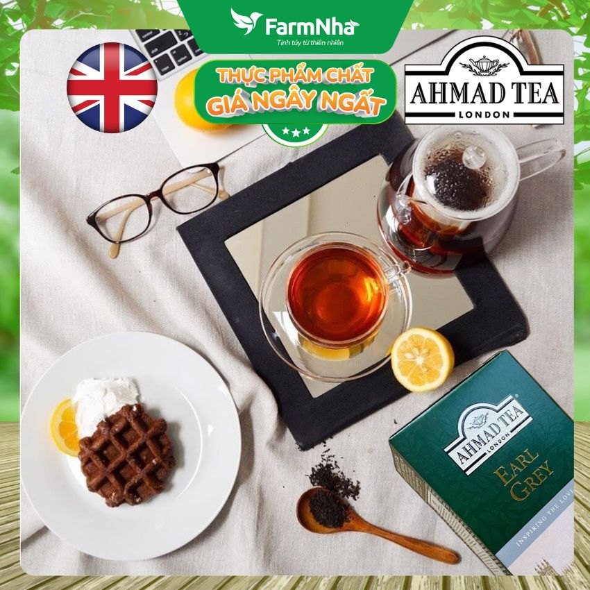 (Combo 2) Trà Ahmad Earl Grey Tea 100g Hộp Giấy Pha Ấm - Trà Bá Tước Với Hương Cam Bergamot Tinh Túy