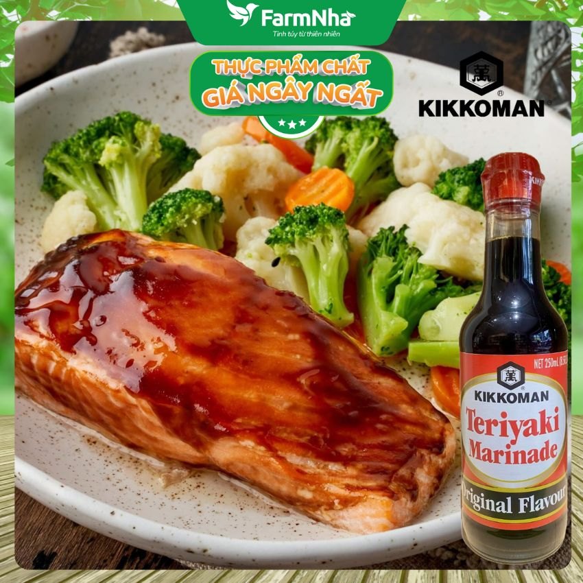 (Combo 2) Nước sốt Teriyaki Marinade Original Flavour Kikkoman 250ml – Vị Teriyaki truyền thống chuẩn Nhật