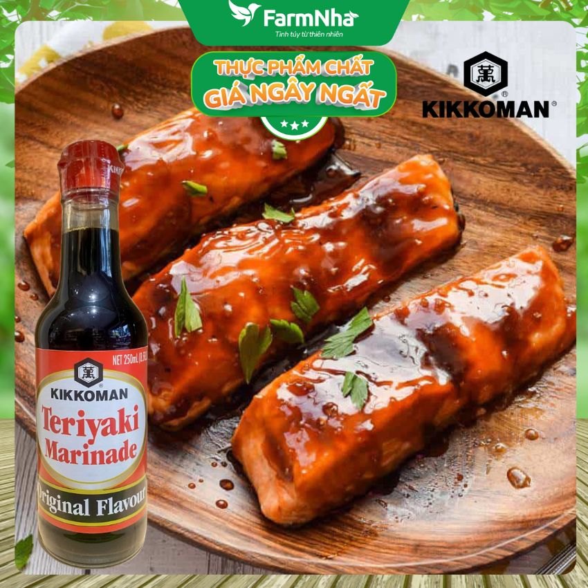 Nước sốt Teriyaki Marinade Original Flavour Kikkoman 250ml – Vị Teriyaki truyền thống chuẩn Nhật