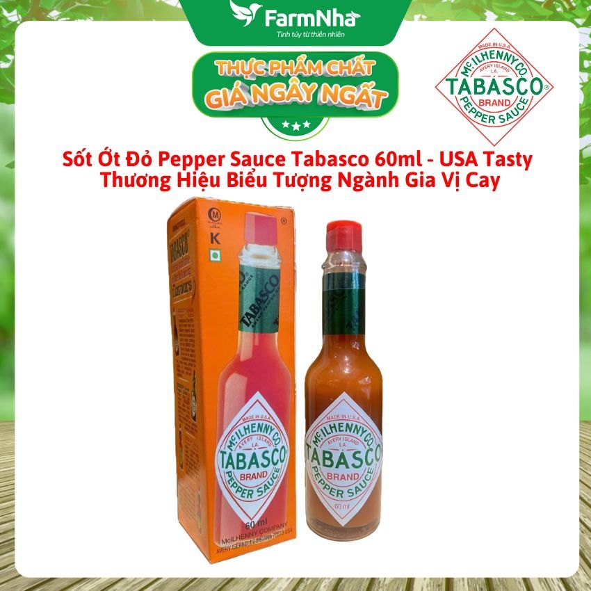 Sốt ớt đỏ Tabasco Pepper Sauce 60ml – Sốt Ớt Chua Cay Trứ Danh từ Mỹ