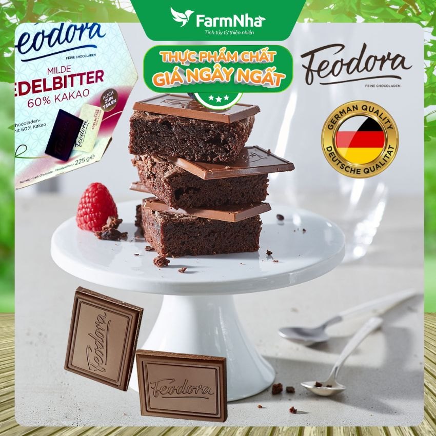 Sôcôla Feodora Dark 60% Cacao 225gr Hộp Giấy - Chất Lượng Tinh Hoa Truyền Thống Đức