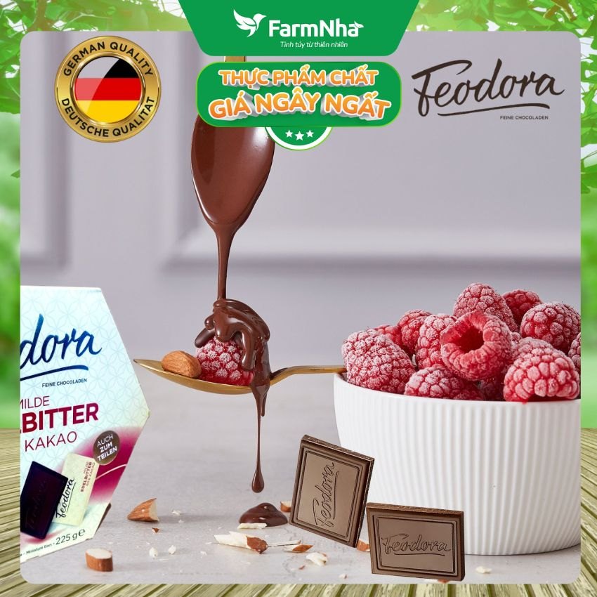 Sôcôla Feodora Dark 60% Cacao 225gr Hộp Giấy - Chất Lượng Tinh Hoa Truyền Thống Đức