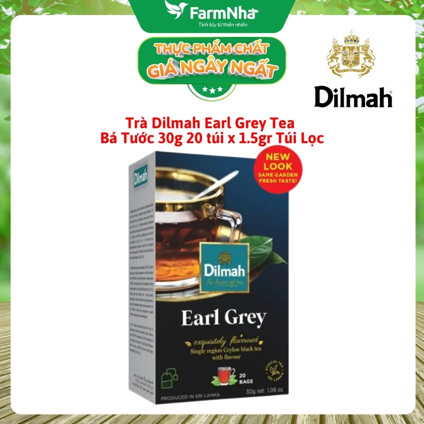 Trà Dilmah Earl Grey Tea 30g 20x1.5g Túi lọc – Trà Bá Tước Hảo Hạng Từ Sri Lanka 