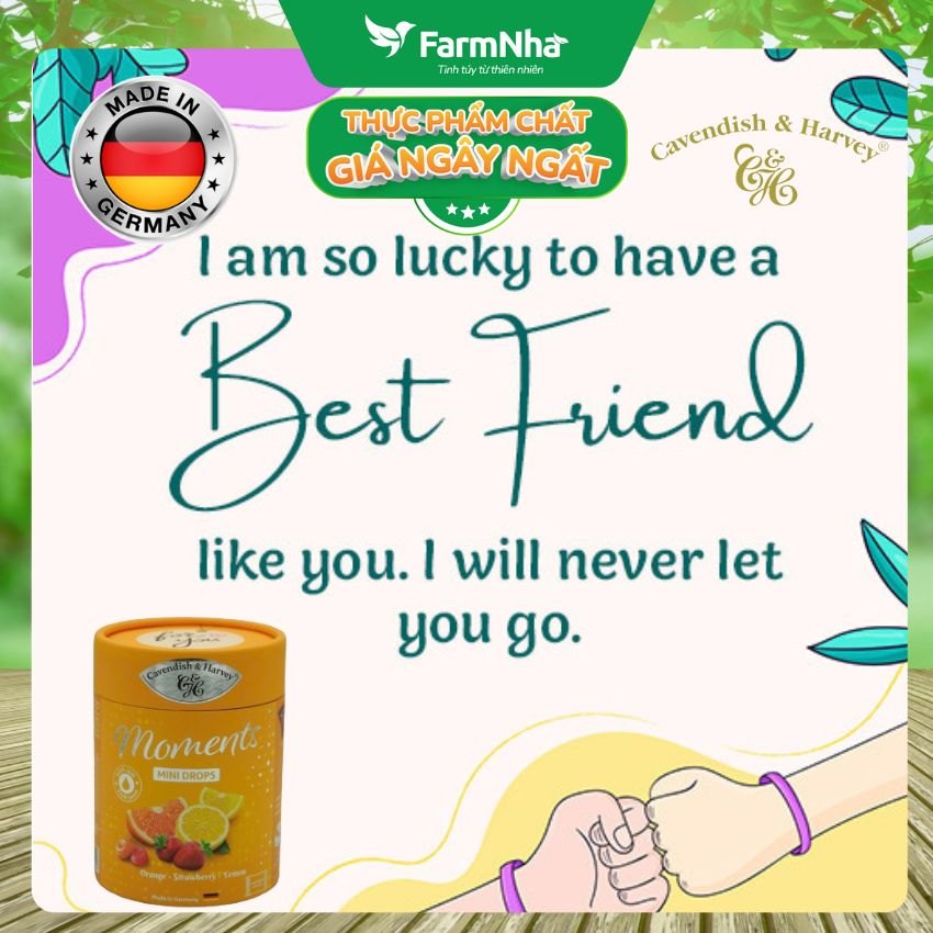 (Combo 2) Kẹo Cavendish & Harvey Moments Mini Drops Yellow 100G – ORANGE, STRAWBERRY, LEMON