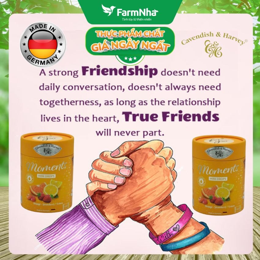 (Combo 2) Kẹo Cavendish & Harvey Moments Mini Drops Yellow 100G – ORANGE, STRAWBERRY, LEMON