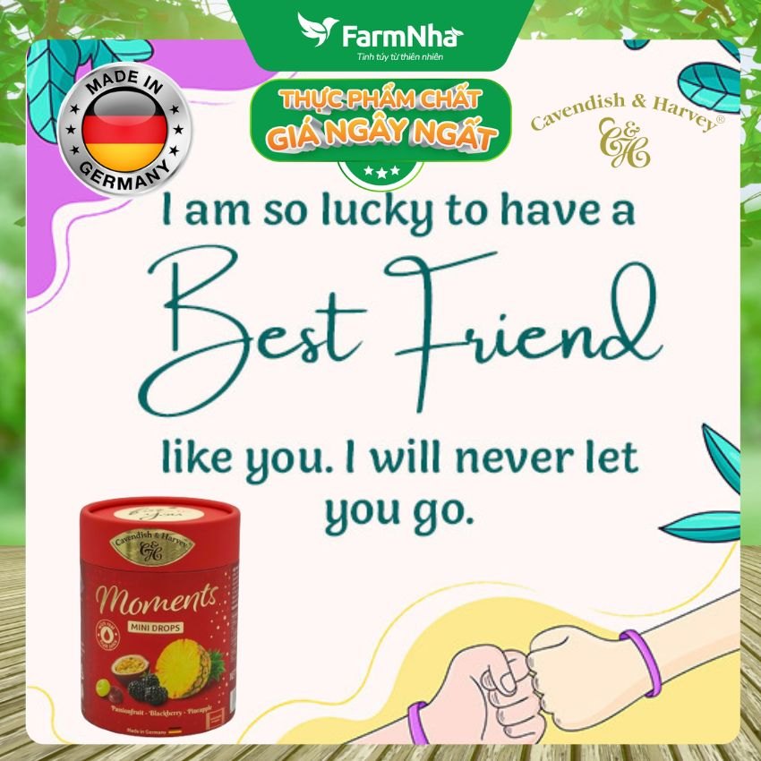 (Combo 3) Kẹo Cavendish & Harvey Moments Mini Drops Red 100G – PASSIONFRUIT, BLACKBERRY, PINEAPPLE