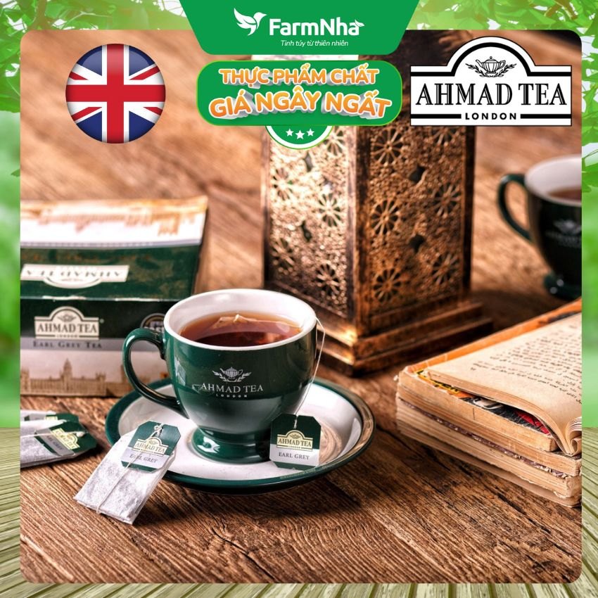 (Combo 2) Trà Ahmad Earl Grey Tea 200g 100 túix2g Chỉ Túi Lọc - Trà Bá Tước Hương Cam Bergamot Tuyệt Vời